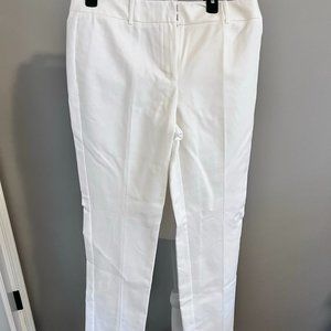 Liz Claiborne Womens White slacks straight leg Size 8